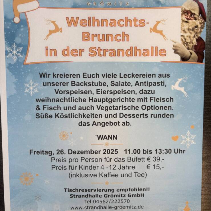 Weihnachtsbrunch in der STRANDHALLE