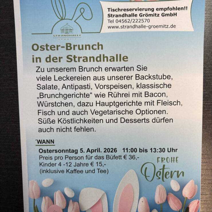 Ostserbrunch in der Strandhalle